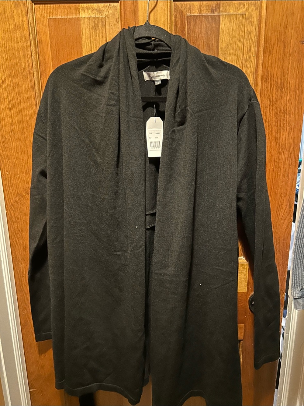 Black Open-Front Maternity Cardigan Jacket